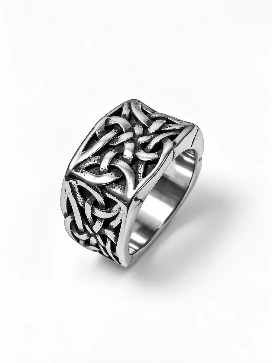 celtic-knot-ring-silver-01 Celtic Knot Ring (Silver) – LOVII Rings photo 1