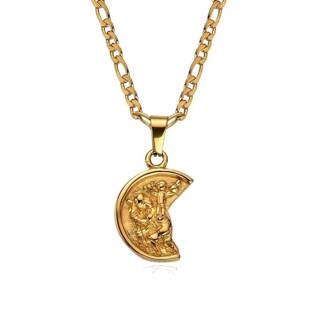 CHRISTOPHER HALFMOON PENDANT (GOLD) – Xoran The Dark 1