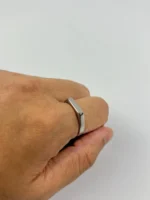 Bar Signet Ring (Silver) – LOVII Rings photo 3