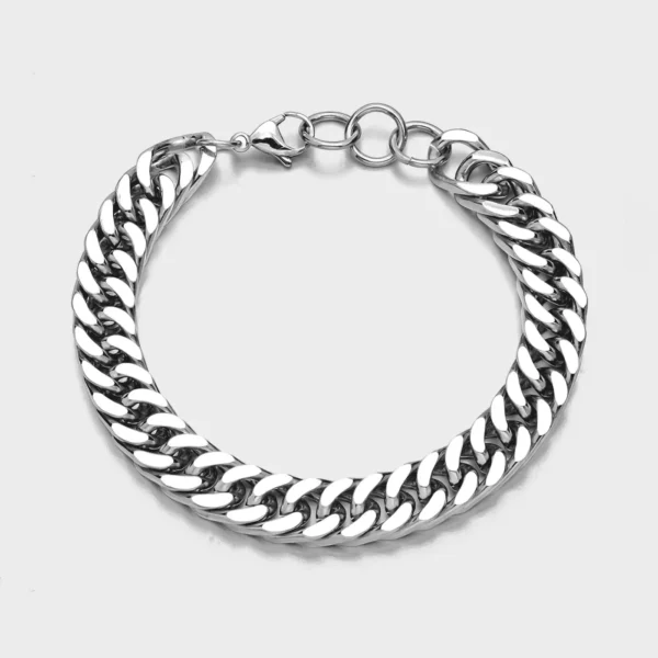 Cuban Bracelet [Flat] [8mm - Silver] — Tiara 1