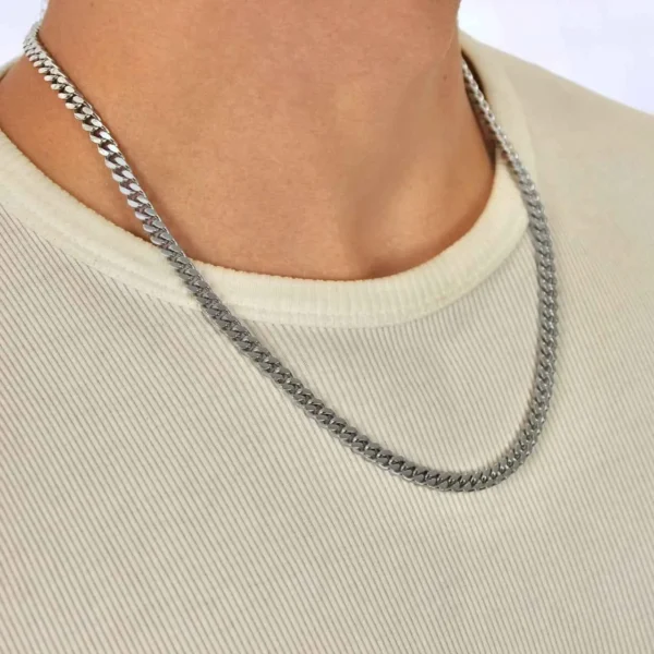 Cuban Chain [Flat] [6mm - Silver] — Tiara 1