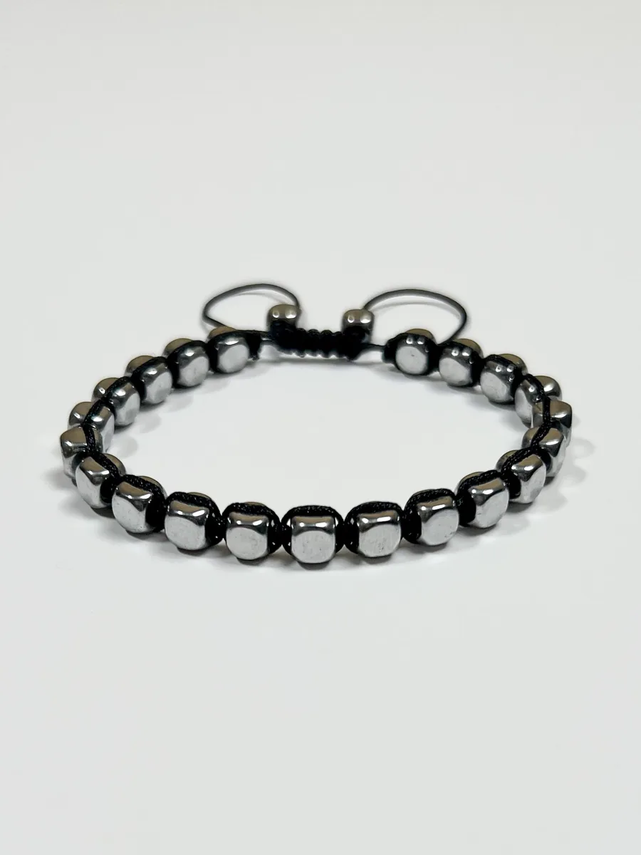 cube-bead-bracelet-3mm-silver-01 Cube Bead Bracelet · 3MM (Silver) – LOVII Bracelets photo 1