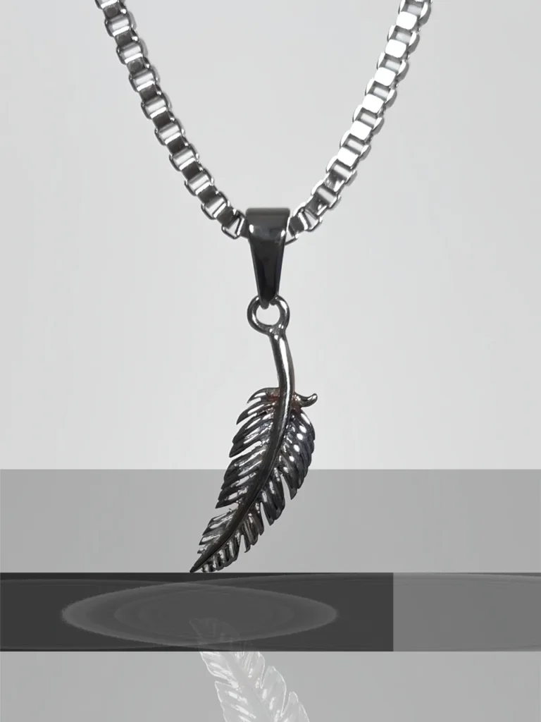 Feather Pendant (Silver) – LOVII Pendants photo 1