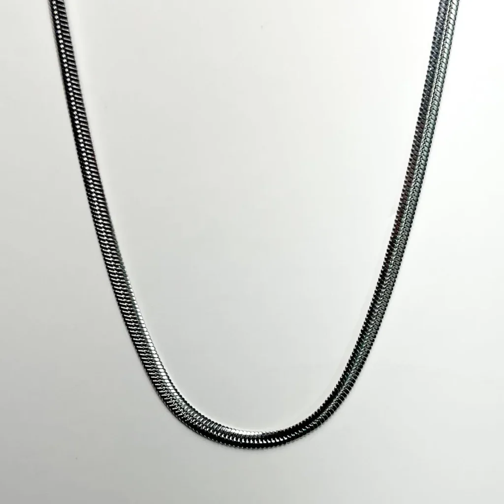 Flat Snake Chain · 3MM (Silver) – LOVII Chains photo 1