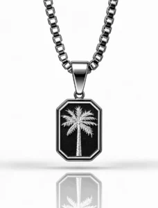 Palm Tree Pendant (Silver) – LOVII Pendants photo 1