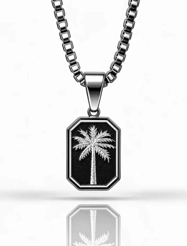 Palm Tree Pendant (Silver) – LOVII Pendants photo 1