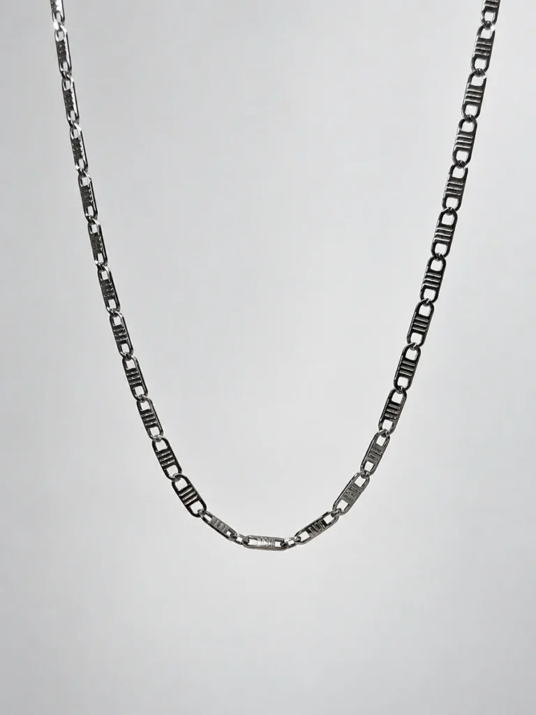 Rail Link Chain · 3MM (Silver) – LOVII Chains photo 1