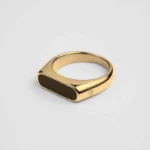 Signet Bar Ring [Golden] — Tiara 1