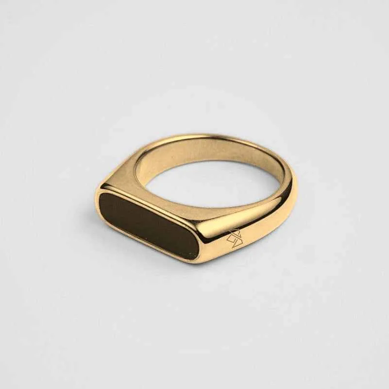 Signet Bar Ring [Golden] — Tiara 1