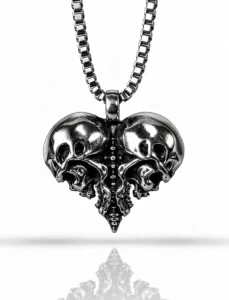 Skullheart Pendant (Silver) – LOVII Pendants photo 1