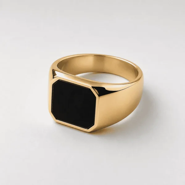 Square Agate Ring [Golden] — Tiara 1