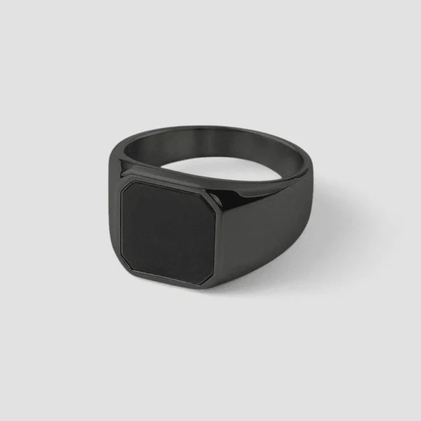 Square Agate Ring [Black] — Tiara 1