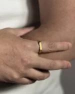Bar Signet Ring (Gold) – LOVII Rings photo 1