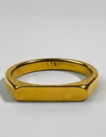 Bar Signet Ring (Gold) – LOVII Rings photo 2