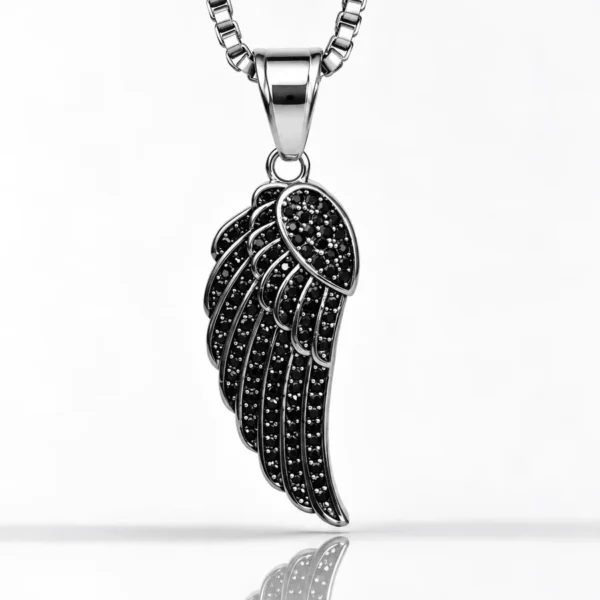 Wing Pendant (Black) – LOVII Pendants photo 1